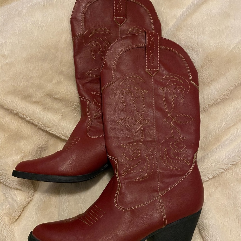 Red cowboy boots